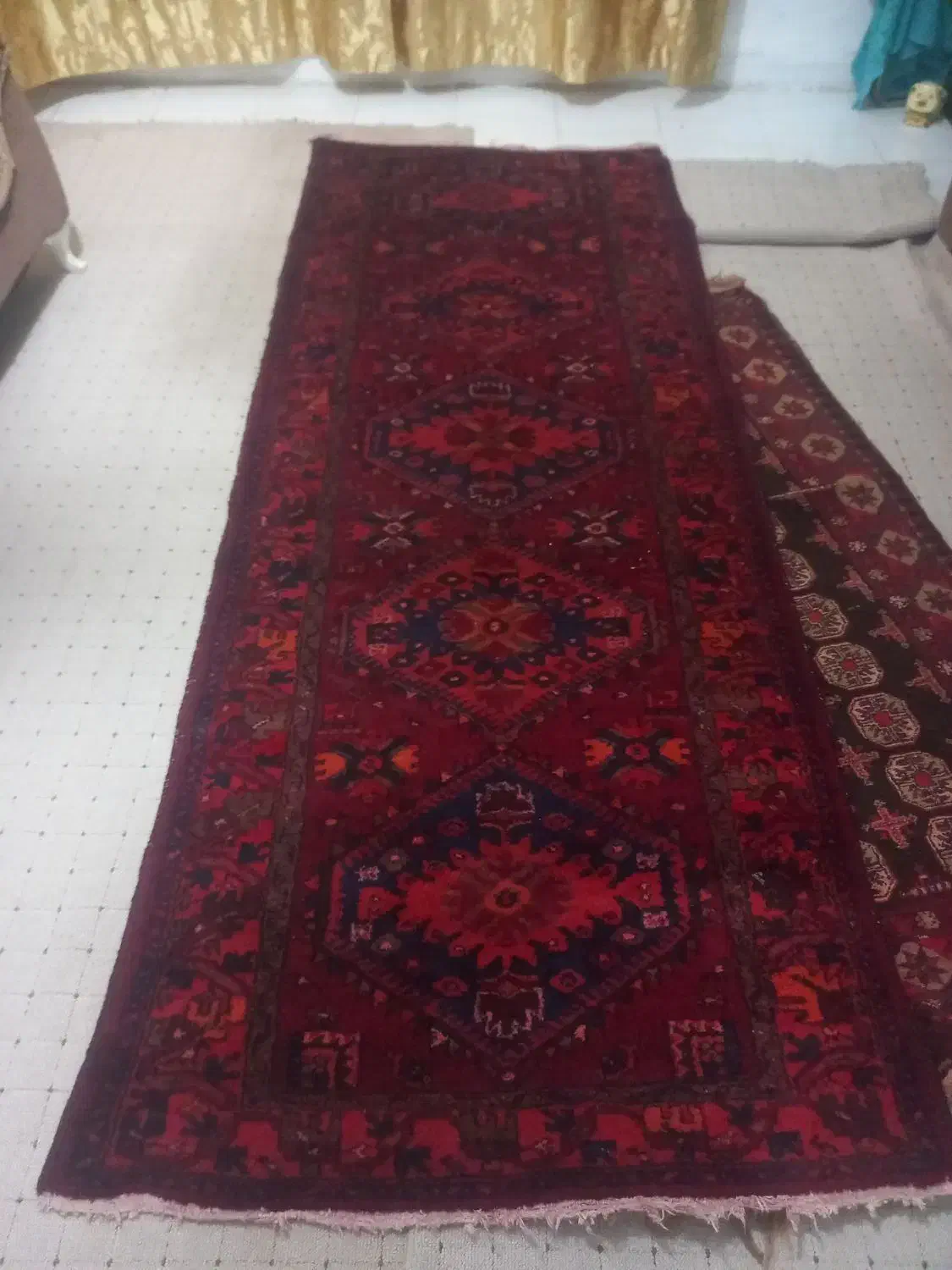 ۲ عدد فرش کناره3*1دستی دستبافت تمیز و با مقاش بالا|فرش|ملارد, |دیوار