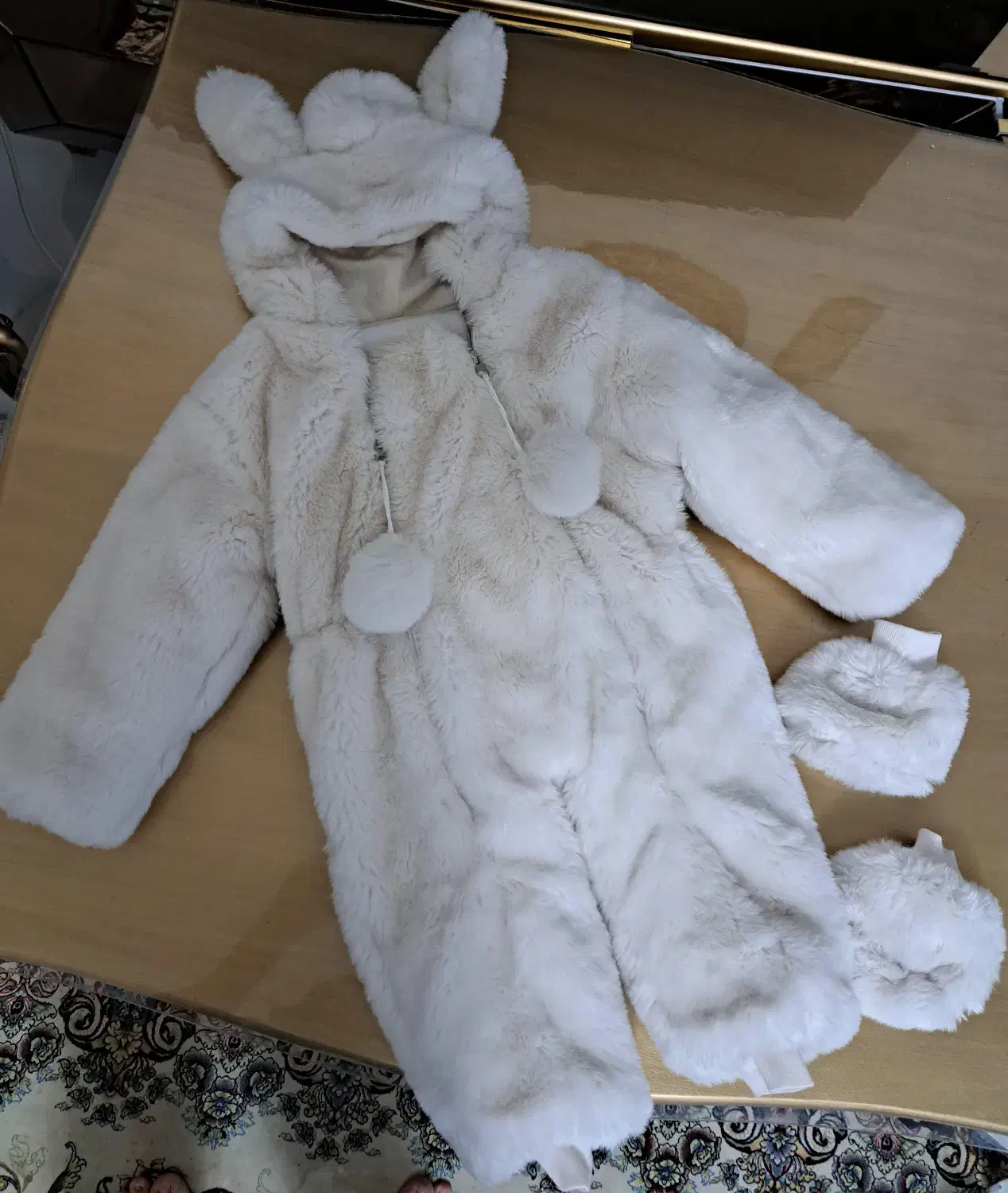 کاپشن سرهمی خز خرگوشی مناسب تا۲سال نونو|لباس|خمین, |دیوار