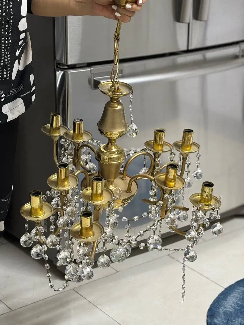 لوستر  وشمعدان طلائی|لوستر و چراغ آویز|تهران, جیحون|دیوار