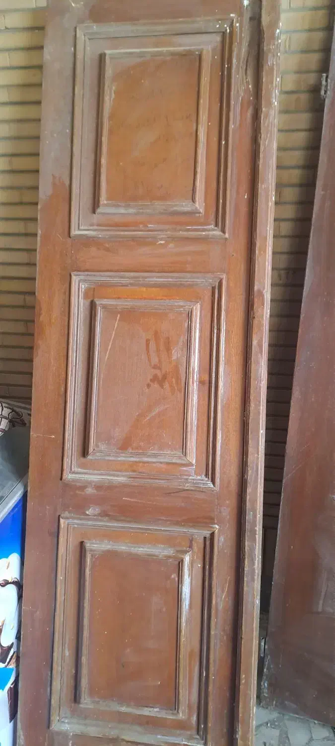 درب چوبی دو لنگه دوتا یک لنگه دوعدد|مصالح و تجهیزات ساختمان|اهواز, کوی نفت|دیوار