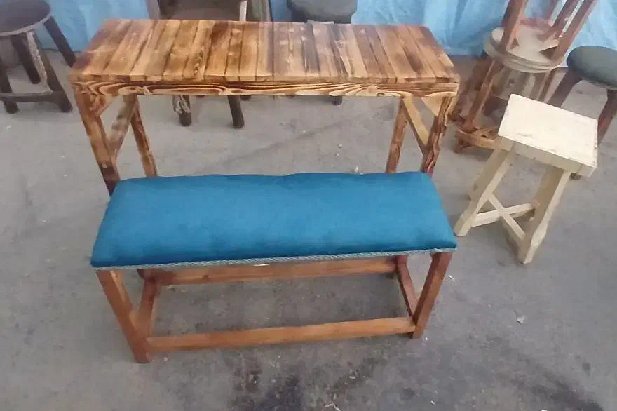 نیمکت دونفره چوبی نیمکت چوب روسی|صندلی و نیمکت|شهریار, شهریار|دیوار