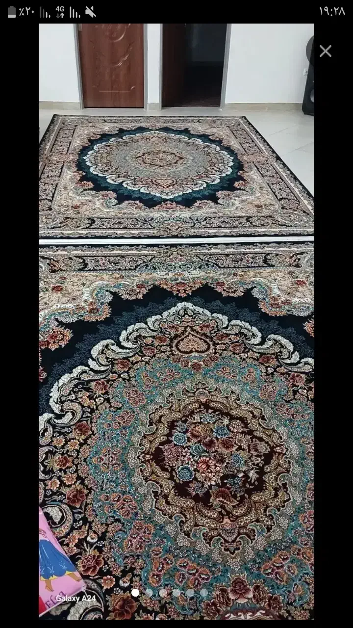 یک جفت فرش ۹متری نو عظیم زاده تمام نخ تراکم بالا|فرش|کرج, آق تپه|دیوار