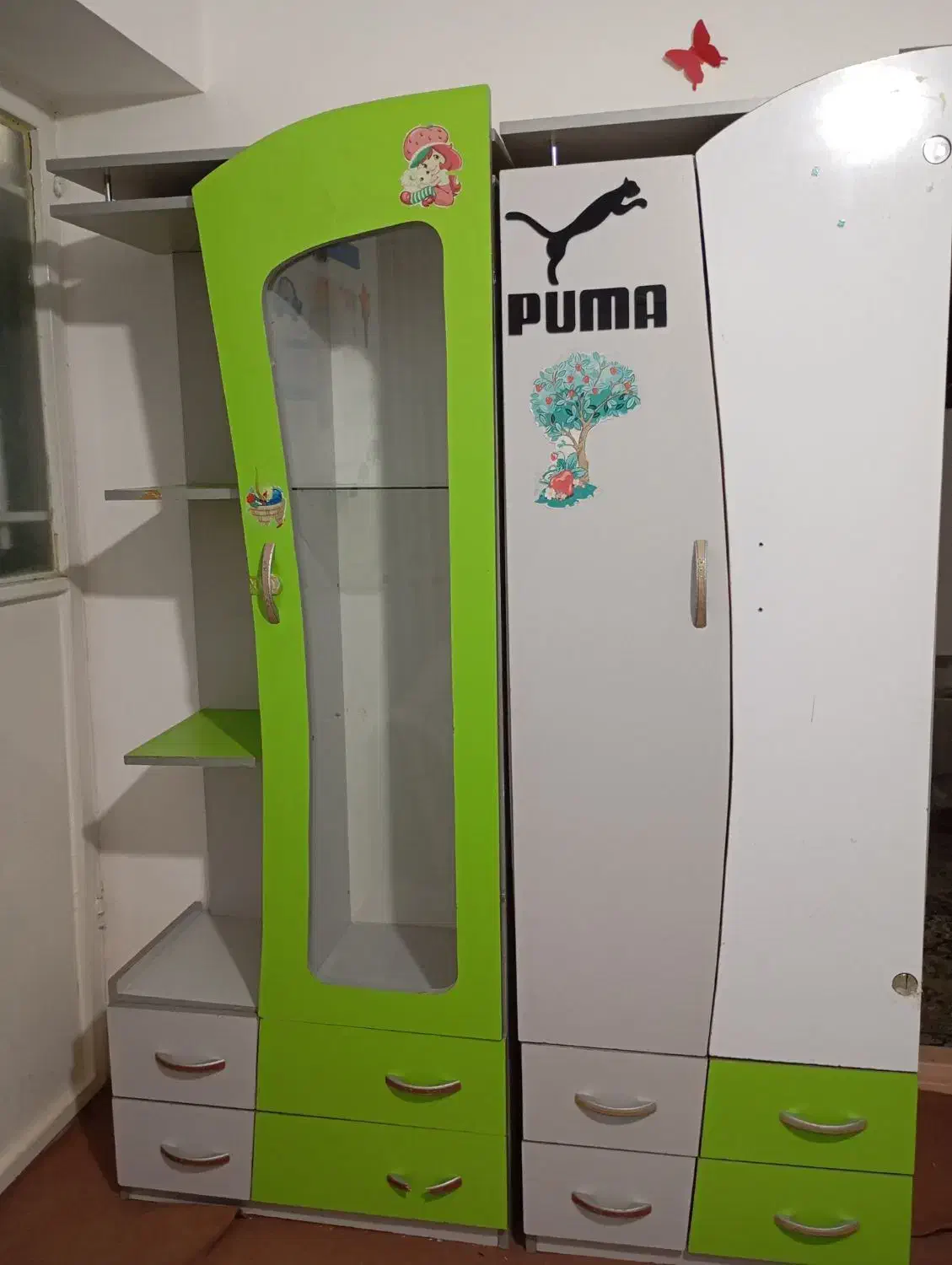 دو کمد کودک|جاکفشی، کمد، دراور|بیرجند, |دیوار