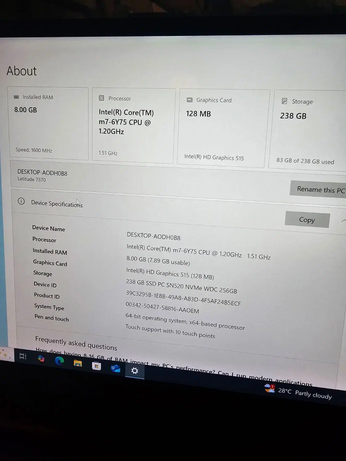 لپ تاپ dell latitude 7370 m7  لمسی دانشجویی سبک|رایانه همراه|تهران, میدان ولیعصر|دیوار