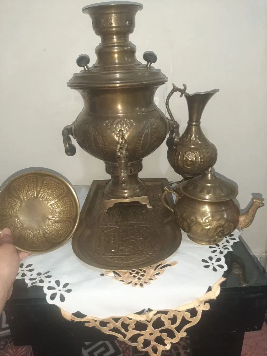 سماور برنجی|کلکسیون اشیاء عتیقه|اسلامشهر, شاطره|دیوار