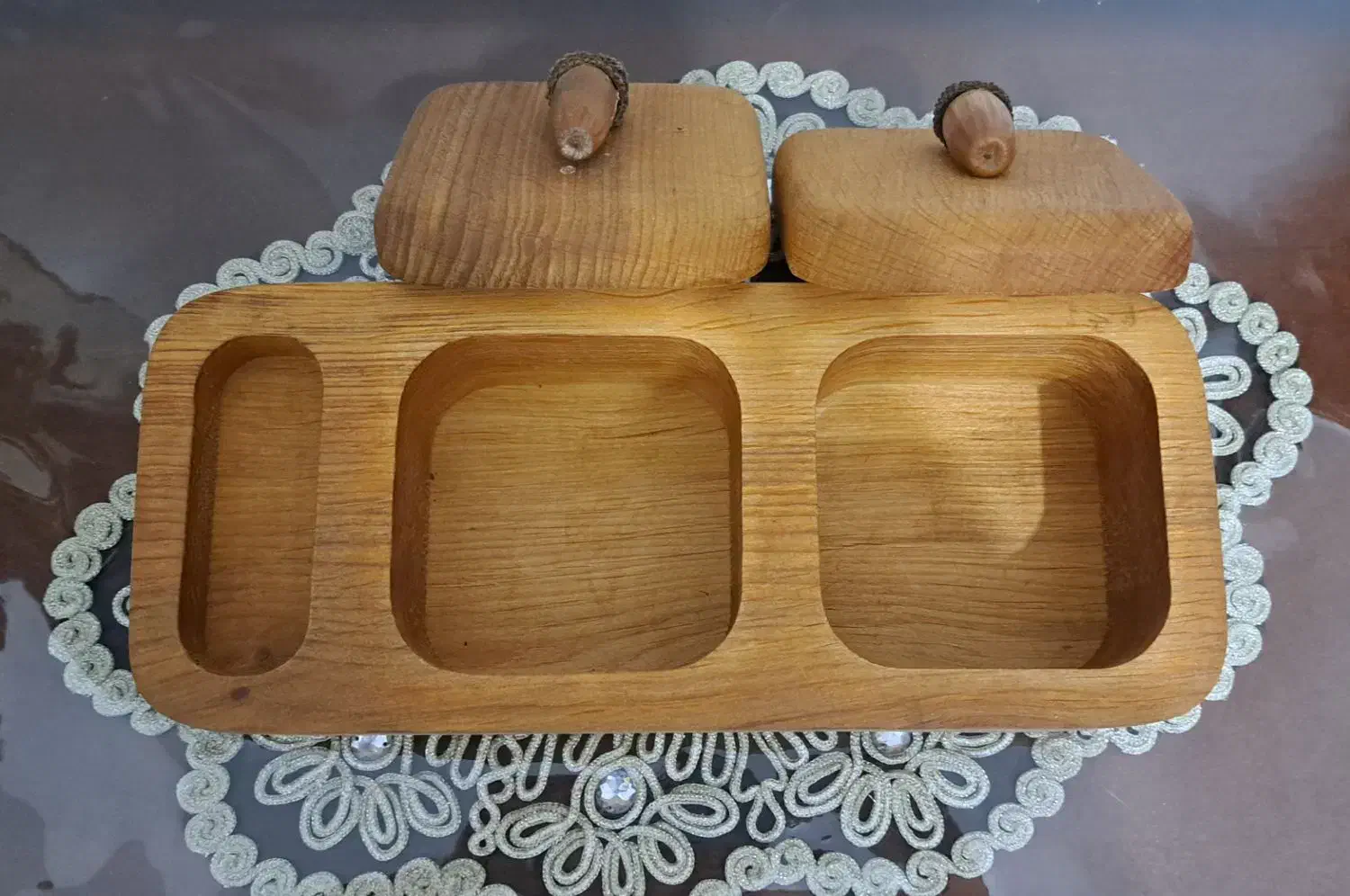 ظرف چوبی زیبا|ظروف سرو و پذیرایی|ورامین, ورامین|دیوار