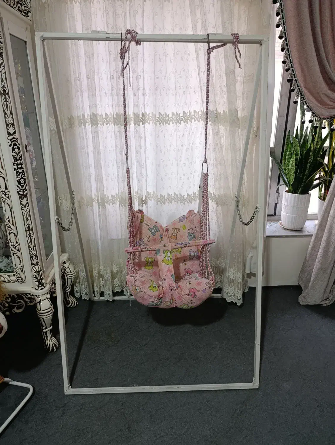 تاب کودک همراه پایه فلزی دست ساز تاشو|اسباببازی|خوی, |دیوار