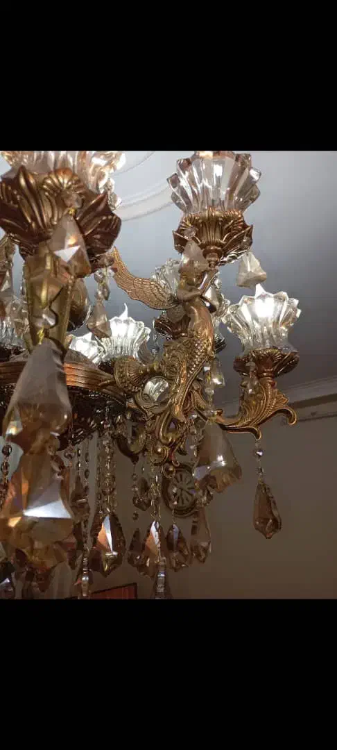 لوسترتمام برنز قدیمی وزن سنگین|لوستر و چراغ آویز|اسلام‌شهر, مسکن مهر اسلاشهر (شهرک امام خمینی)|دیوار