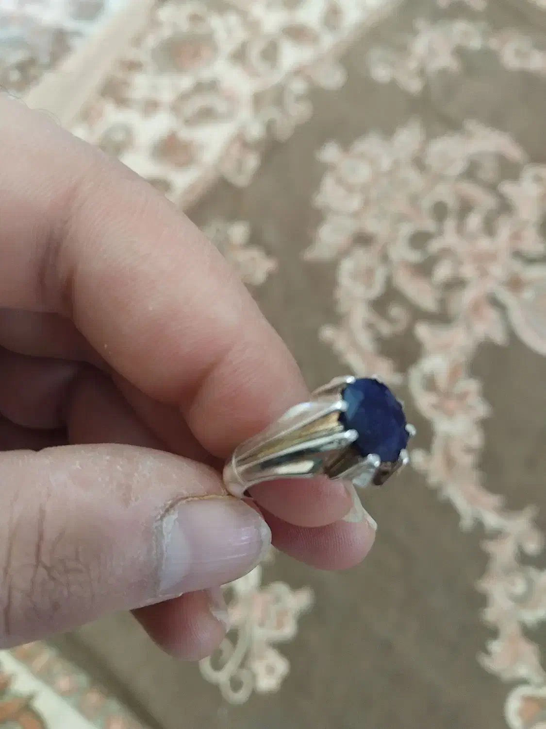 یاقوت کبودآبی.سنگ طبیعی معدنی|جواهرات|تهران, درختی|دیوار