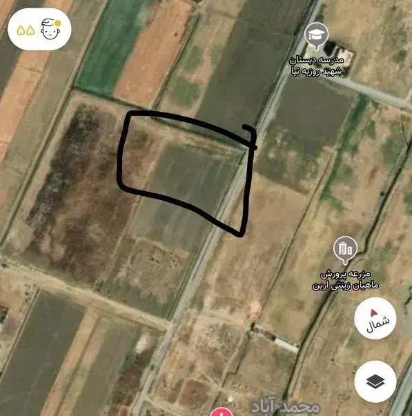 قطعه زمین 2500 متر با مجوز گلخانه با سند بر جاده|فروش زمین و ملک کلنگی|قرچک, محمد آباد|دیوار