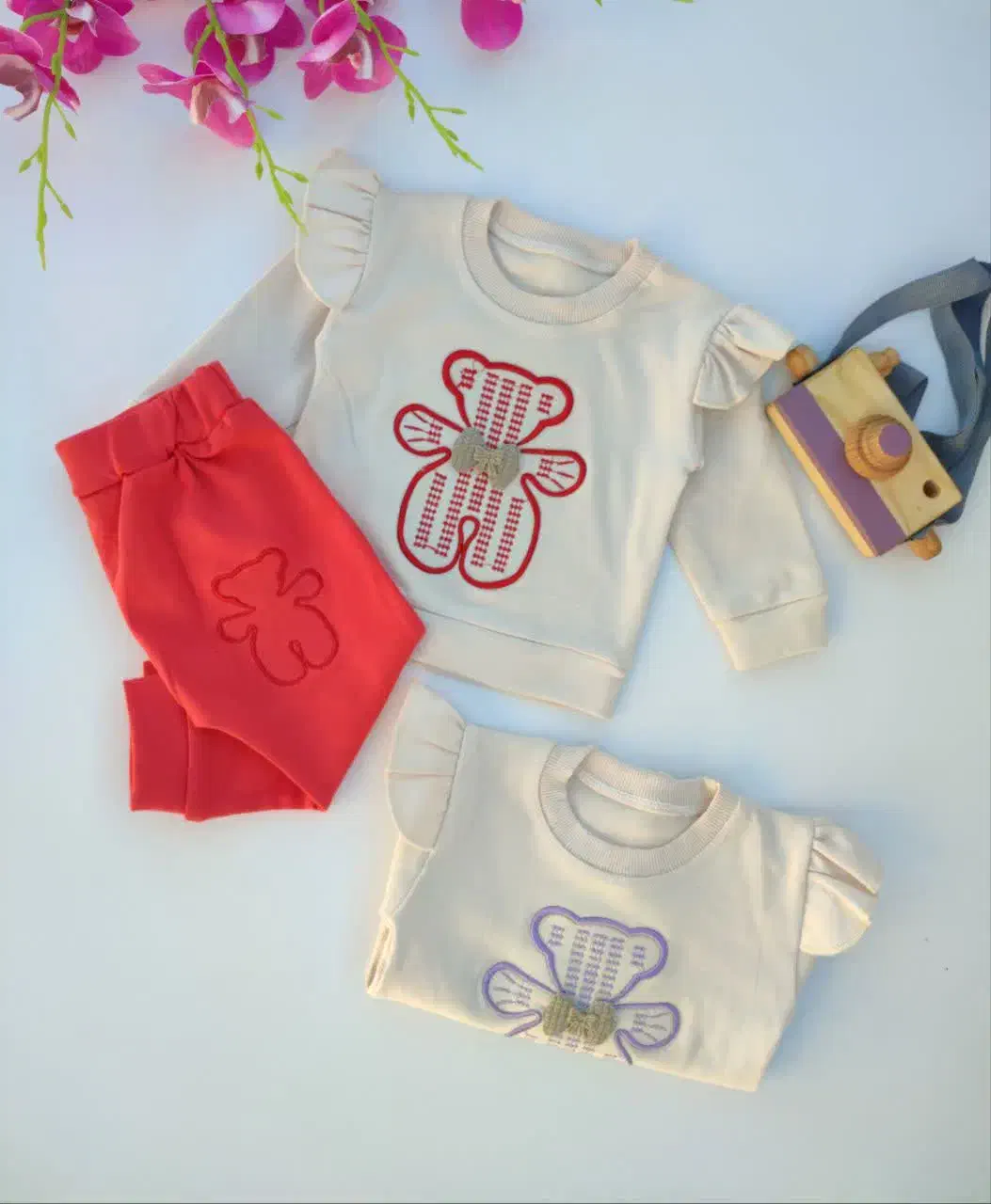 بلوز شلوار دخترانه طرح خرگوش گلدوزی|کفش و لباس بچه|بروجرد, |دیوار