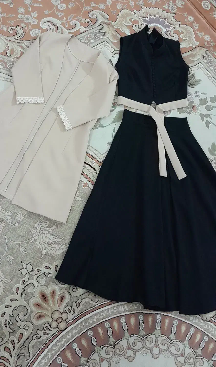 ست مانتو کتی و سارافون و شومیز دامن سایز ۳۶|لباس|قم, چهل درخت‎|دیوار