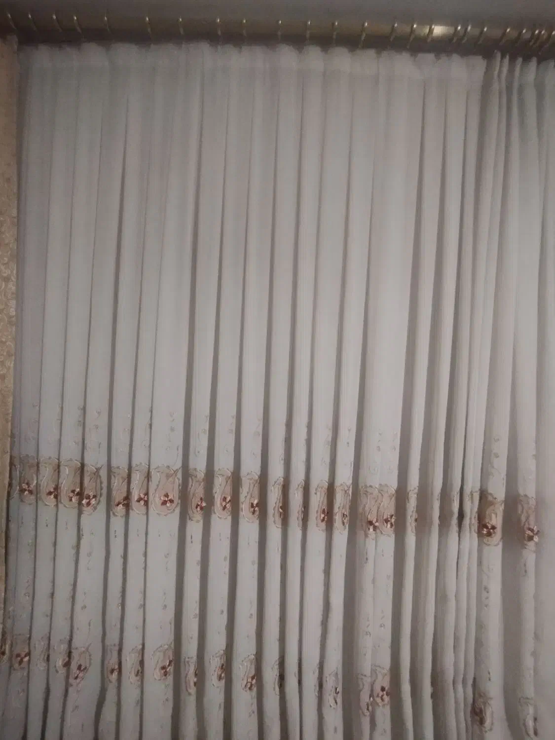 پرده گلدار کتان|پرده، رانر، رومیزی|اسدآباد, |دیوار