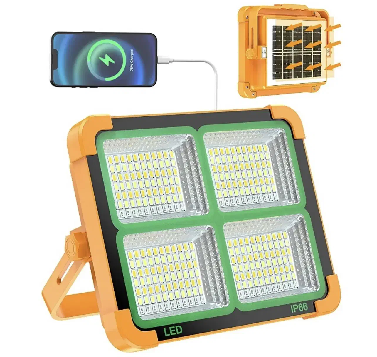 چراغ خورشیدی 100 وات/ اضطراری/ پروژکتور خورشیدی|لامپ و چراغ|رشت, دباغیان|دیوار