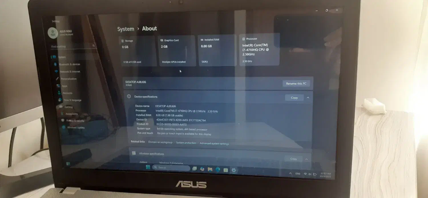 لپ تاپ  ایسوس asus|رایانه همراه|ارومیه, |دیوار