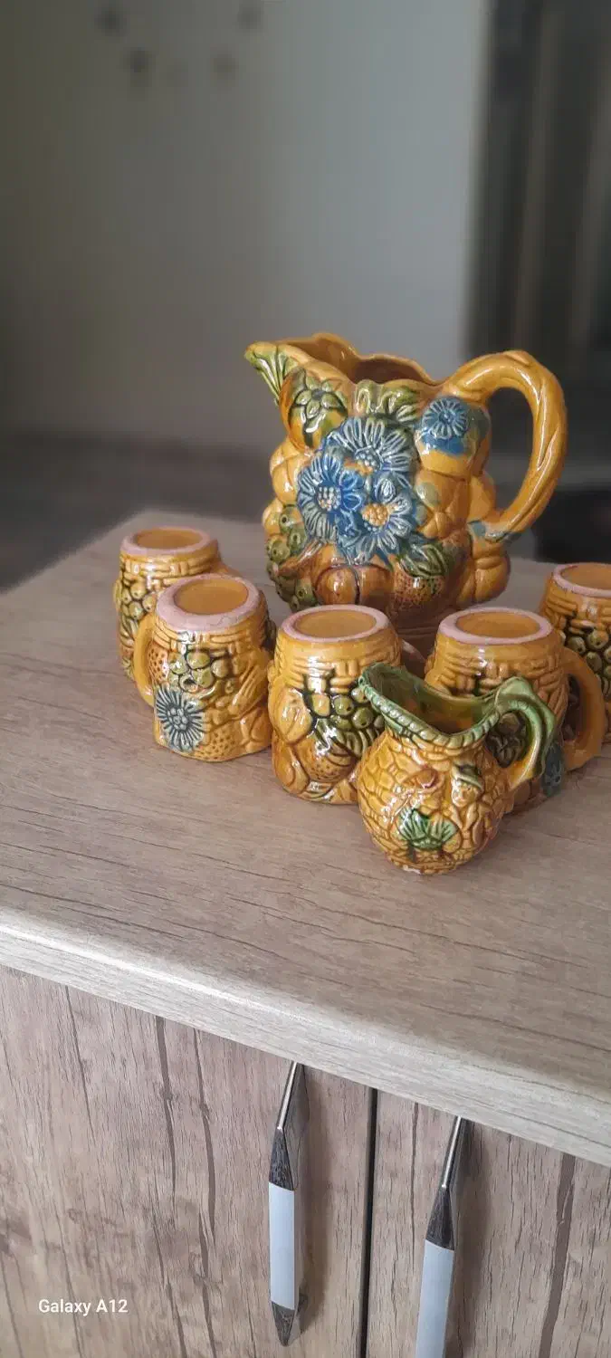 دودست پارچ ولیوان دکوری اصلا استفاده نشده|کلکسیون اشیاء عتیقه|رودهن, |دیوار