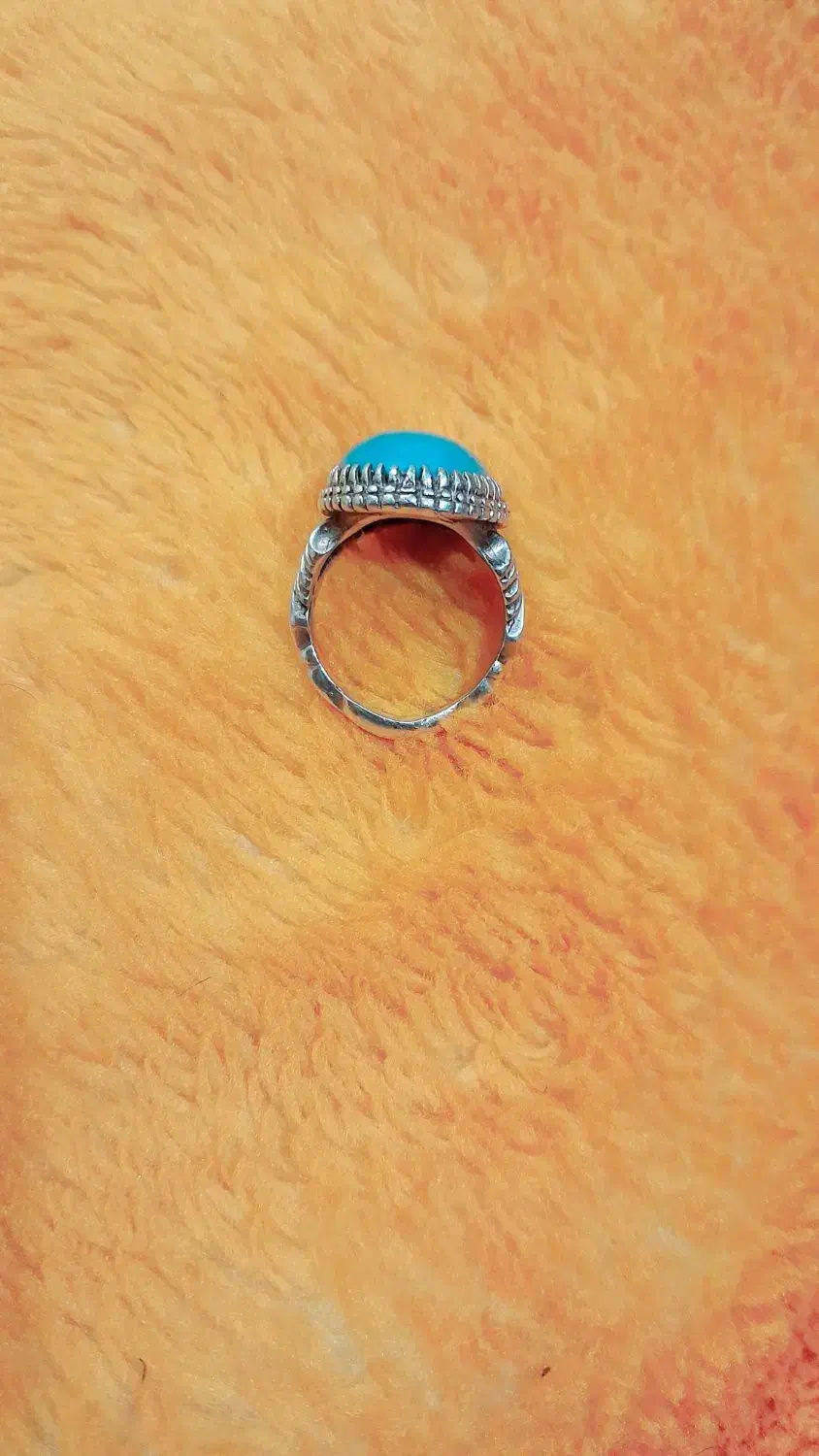 انگشتر نقره فیروزه کرمان رنگ ثابت|جواهرات|کرخه, |دیوار