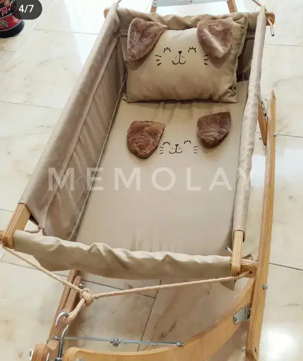 ننو طرح خرگوش همراه تشک و متکا محکم و مقاوم|اسباب و اثاث بچه|قرچک, باقرآباد|دیوار