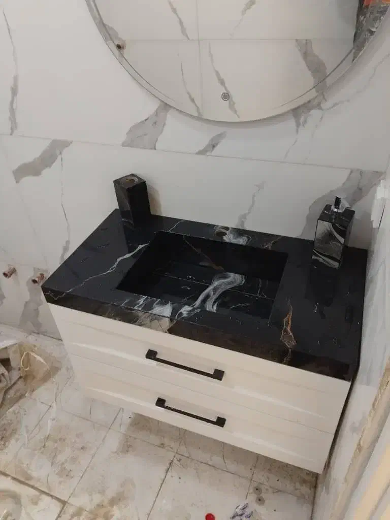 روشویی سرامیکی مدرن مدل دیواری طرح پاندیک|لوازم سرویس بهداشتی|همدان, |دیوار