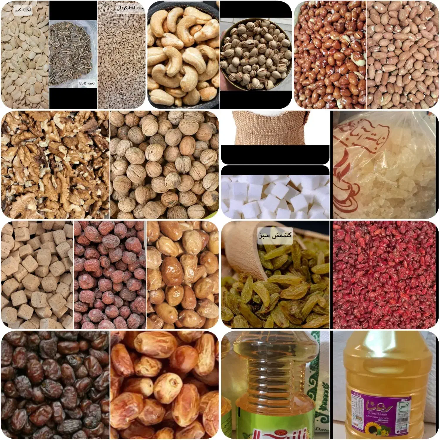قند شکر روغن سنجد پسته گردو زرشک کشمش خرما تخمه|خوردنی و آشامیدنی|مشهد, هفت تیر (حافظ)|دیوار