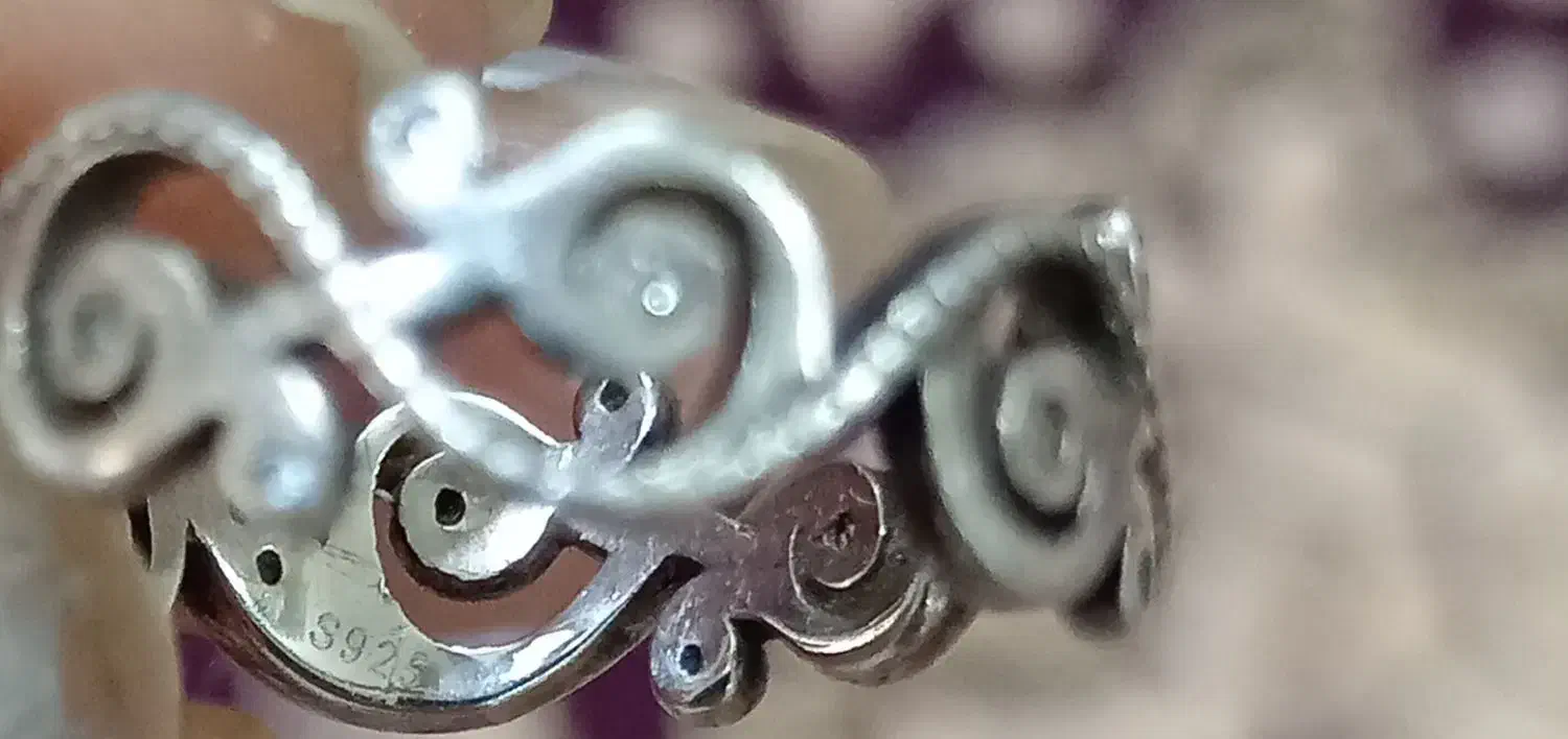 انگشتر نقره زنانه نقره اصلی 925|جواهرات|اصفهان, کوجان|دیوار