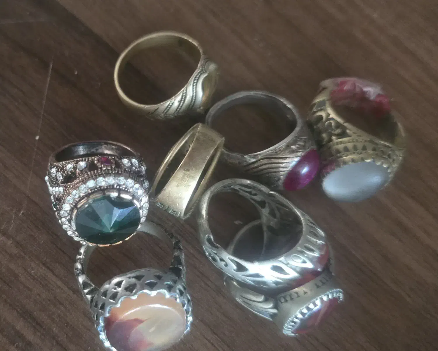 انگشتر نقره فیروزه نیشابور و الماس کاری شده|جواهرات|گناباد, |دیوار