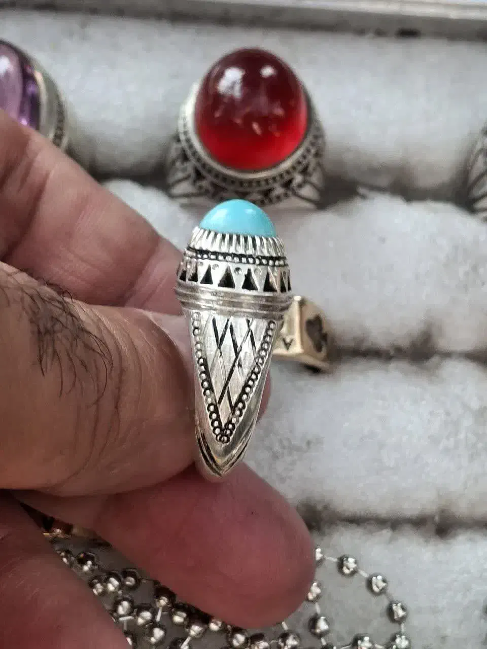 فیروزه نیشابور سنگ محک رکاب حسینی|جواهرات|پاکدشت, پاکدشت (مامازند)|دیوار