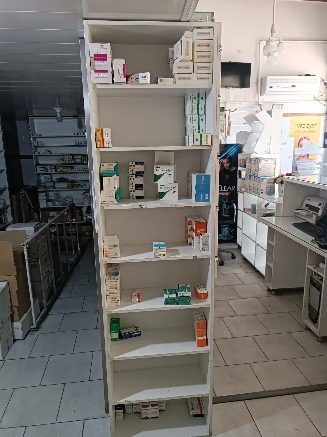 قفسه ام دی اف داروخانه،کالای پزشکی،آرایشی بهداشتی|کتابخانه، شلف، قفسههای دیواری|ارومیه, |دیوار