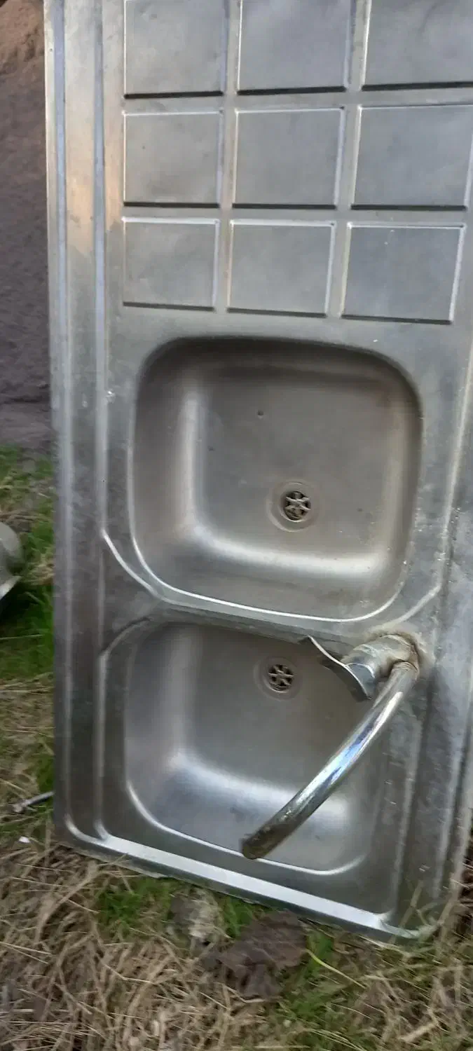 سینگ ظرفشویی دولنگه|مصالح و تجهیزات ساختمان|چاف و چمخاله, |دیوار