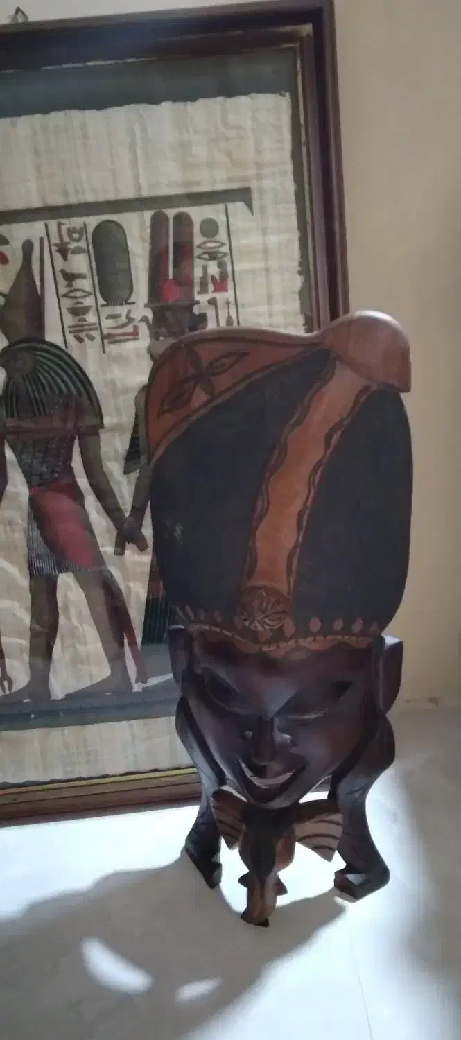 تابلو نقاشی . مجسمه چوبی دکور ایستاده|تابلو، نقاشی، عکس|بندر انزلی, کوی واحدی|دیوار