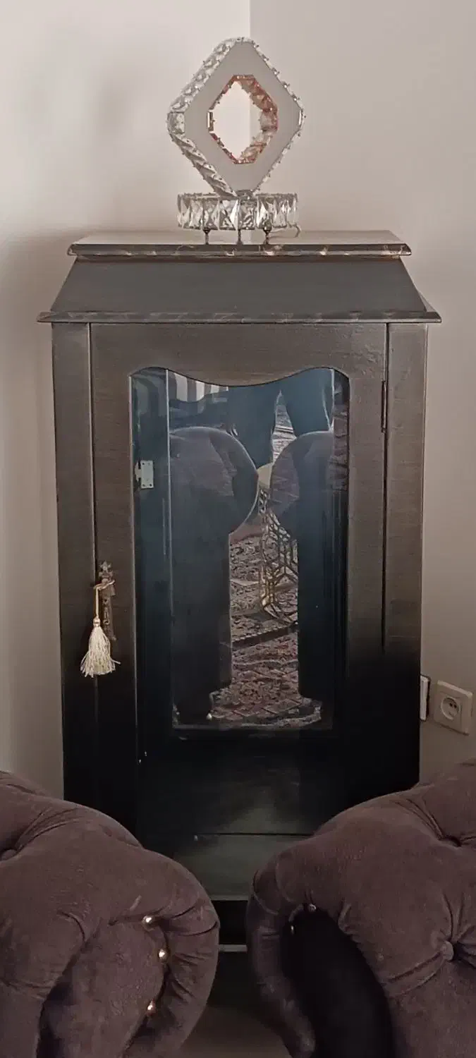 آینه کنسول میز تیوی و مینی ویترین ست هم|بوفه، ویترین، کنسول|رودهن, |دیوار