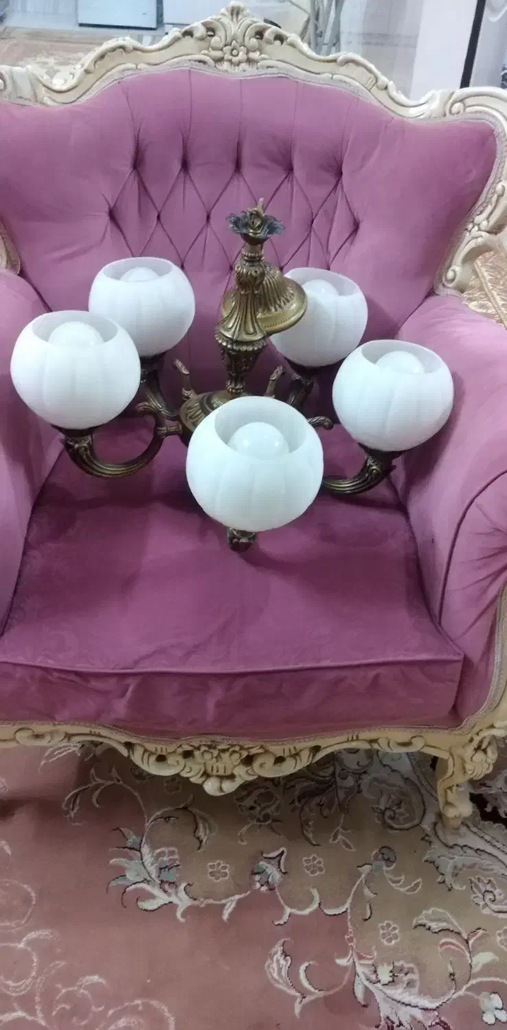 لوستر پنج شاخه|لوستر و چراغ آویز|قنوات, |دیوار