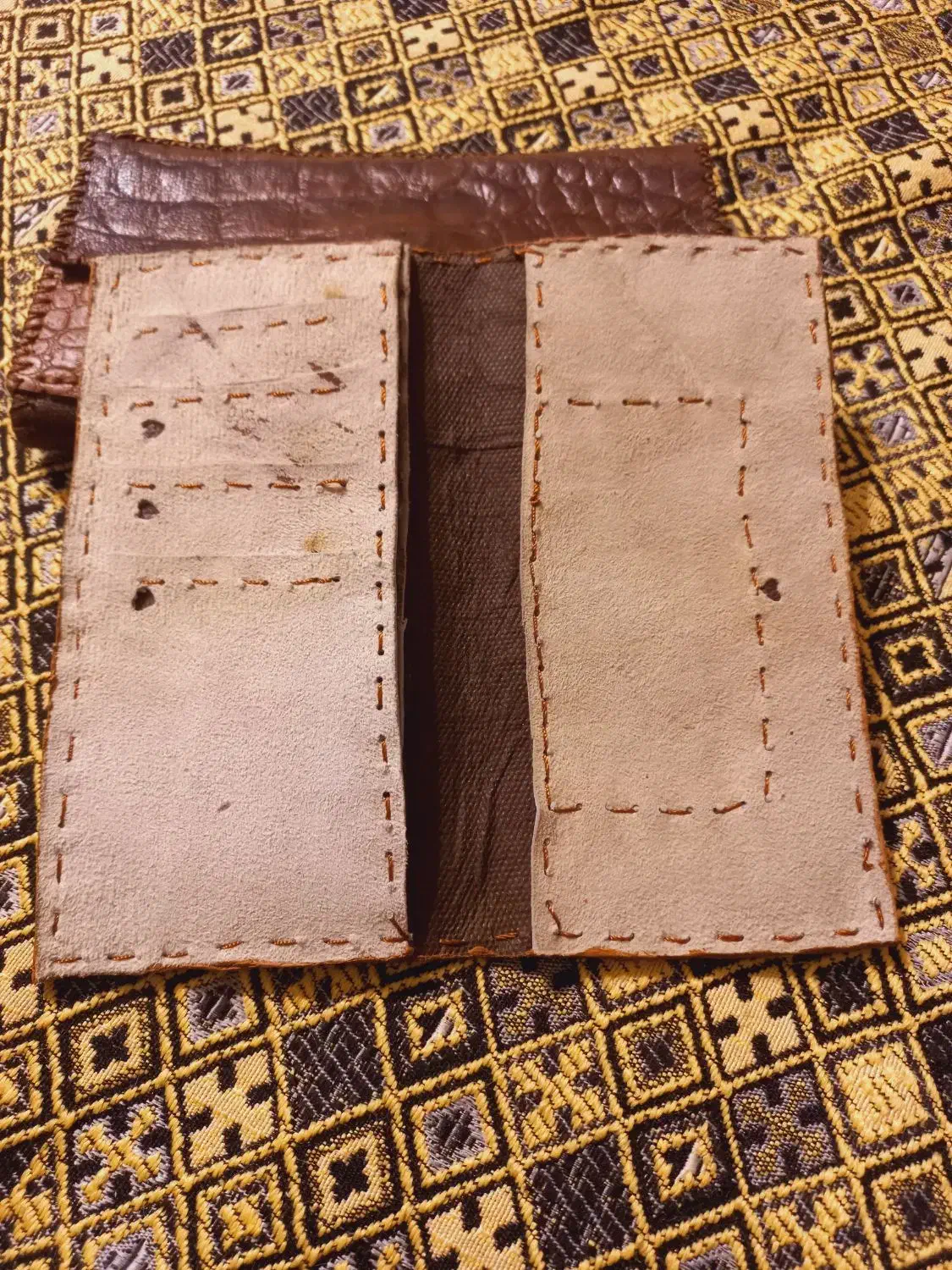 دو مدل کیف پول چرم طبیعی دست دوز نو|کیف، کفش، کمربند|ساری, |دیوار