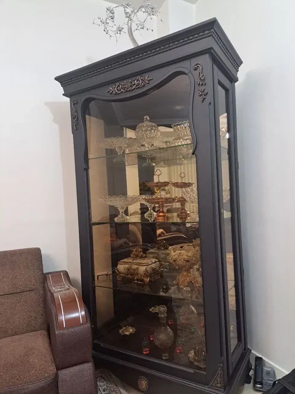 بوفه ظرف شیشه ای|بوفه، ویترین، کنسول|گرگان, |دیوار