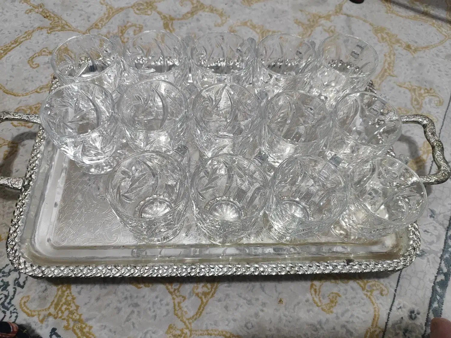 استکان فرانسوی طرح خورشیدی|ظروف سرو و پذیرایی|قروه, |دیوار