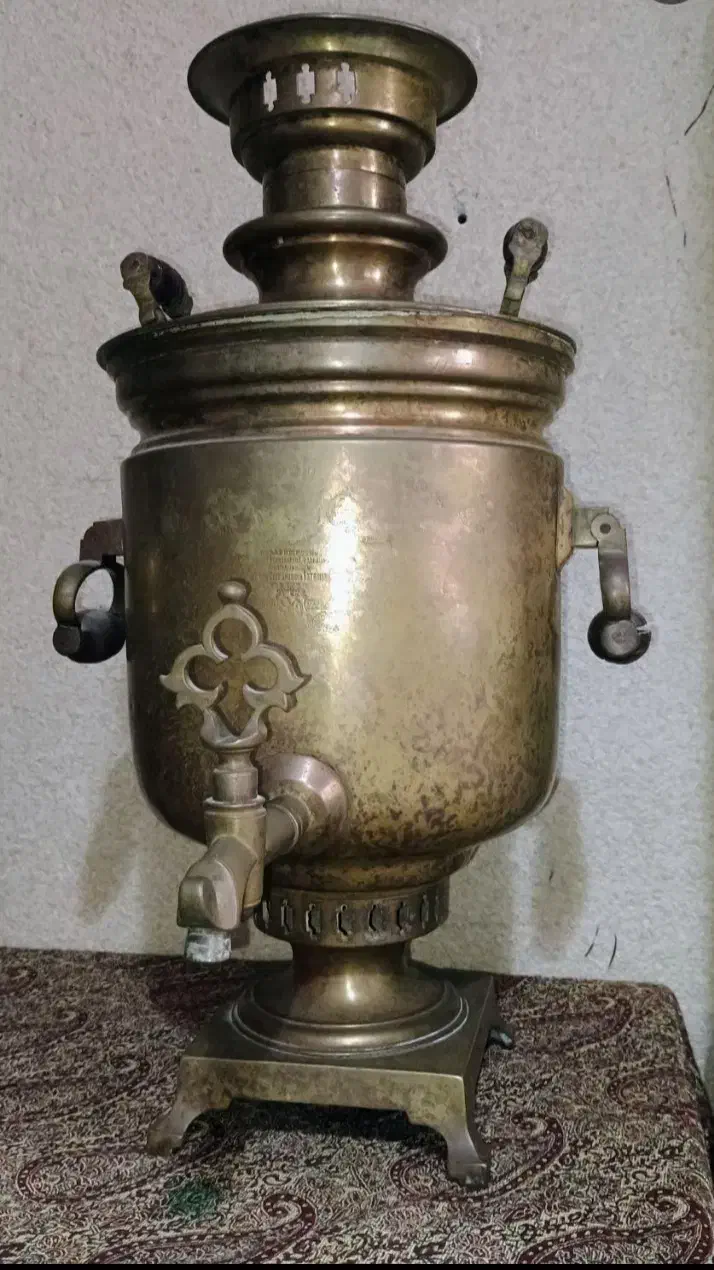 سماور نیگالای تاریخ دار و قدمت دار|کلکسیون اشیاء عتیقه|تبریز, |دیوار