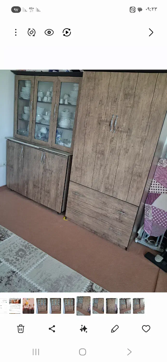 کابینت بوفه دار وکمد لباس|جاکفشی، کمد، دراور|کنارک, |دیوار