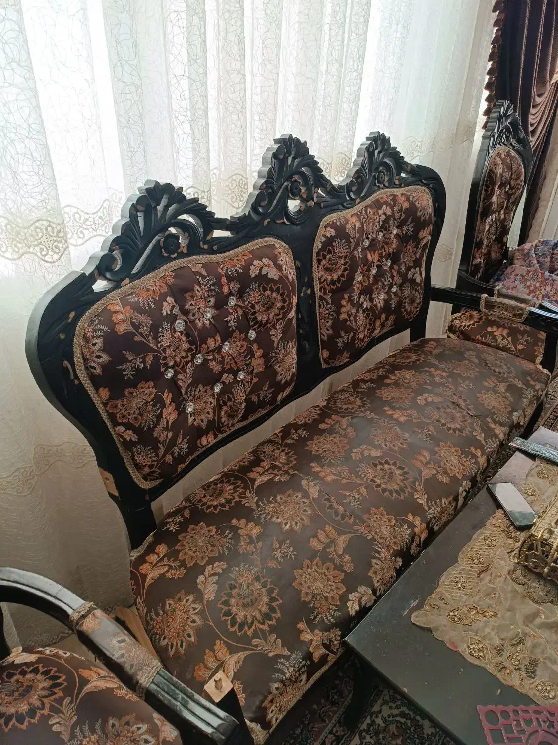 مبل کارکرده چوب راش اصلی قدیم|مبلمان خانگی و میز عسلی|میانه, |دیوار