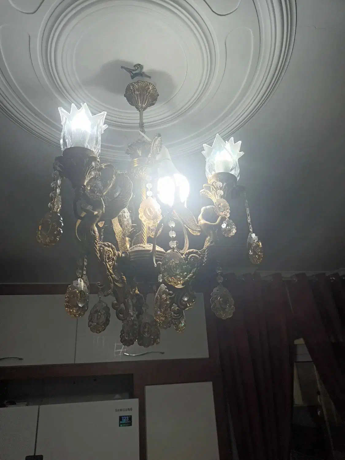 لوستر برنج|لوستر و چراغ آویز|هفدر, |دیوار