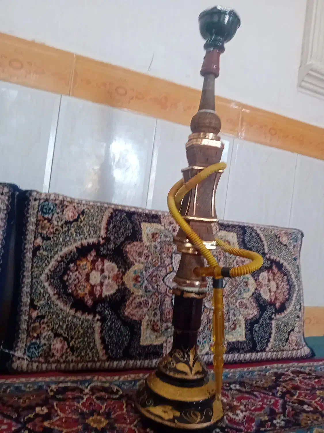 قلیون چوب گردو|کلکسیون و سرگرمی|تربت‌حیدریه, باغ ملی|دیوار