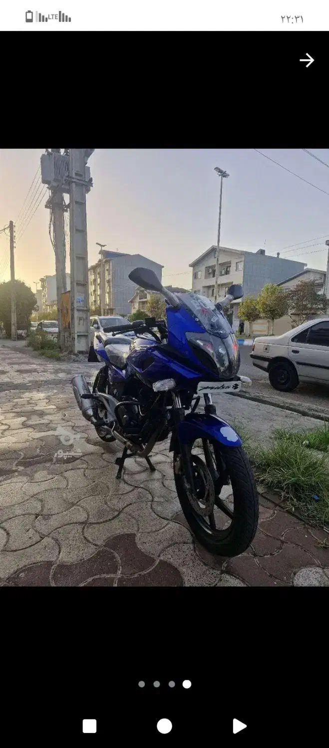 پالس ۲۲۰تمیز در حد|موتورسیکلت|بندر انزلی, اطبا|دیوار