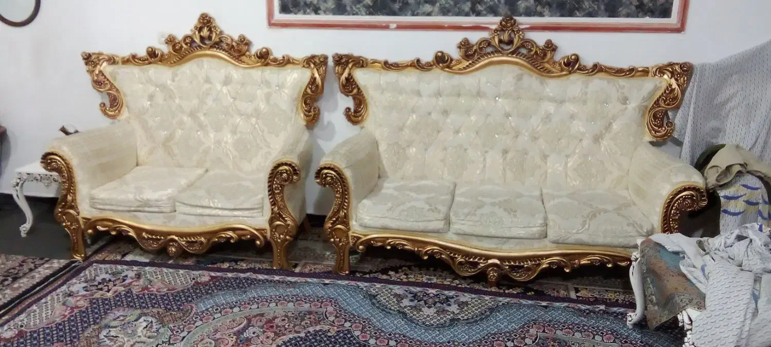 مبل سلطنتی 7نفره|مبلمان خانگی و میز عسلی|دورود, |دیوار