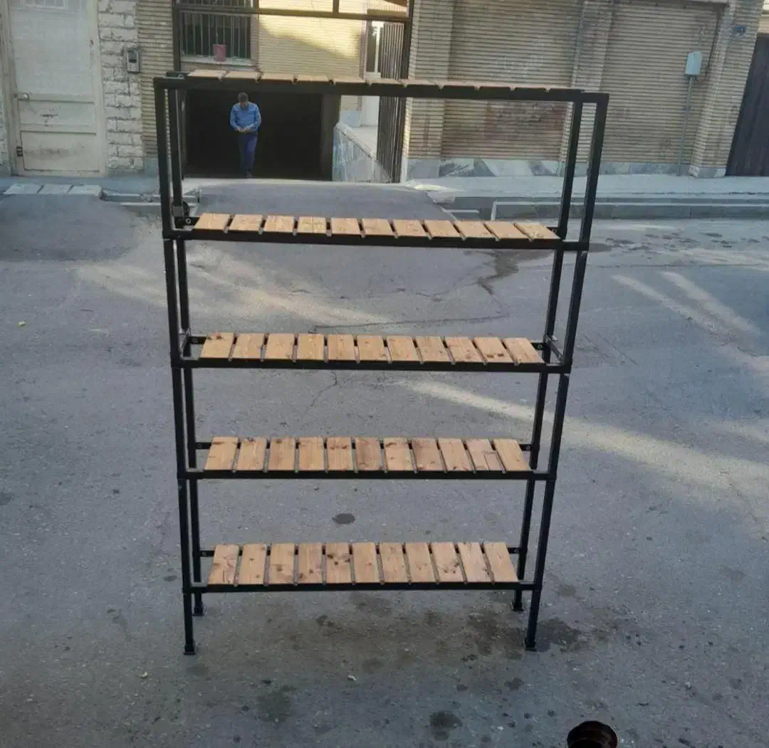 قفسه چوبی شیک|کتابخانه، شلف، قفسه‌های دیواری|کلاردشت, |دیوار