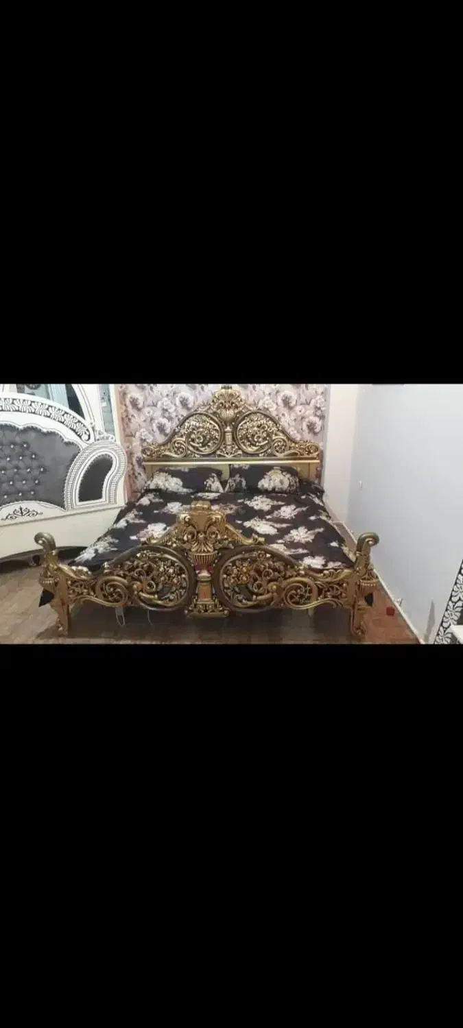 سرویس خواب چوبی طلایی|تخت و سرویس خواب|مراغه, |دیوار