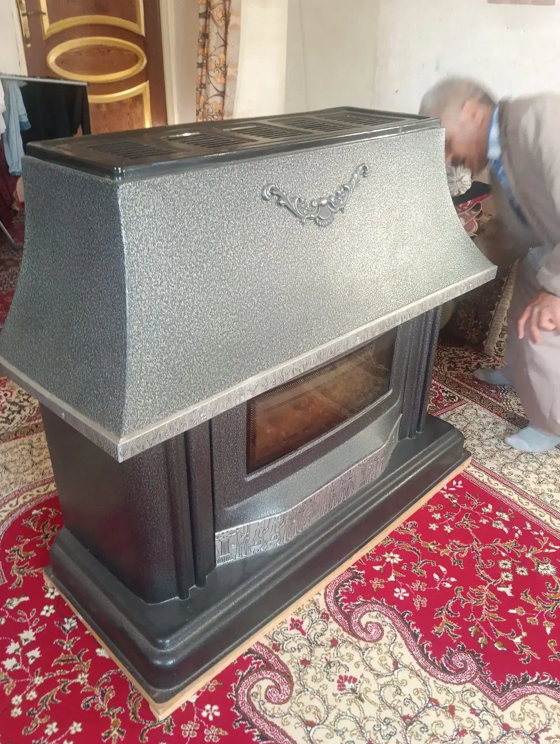 بخاری طرح شومینه|بخاری، هیتر، شومینه|موچش, |دیوار