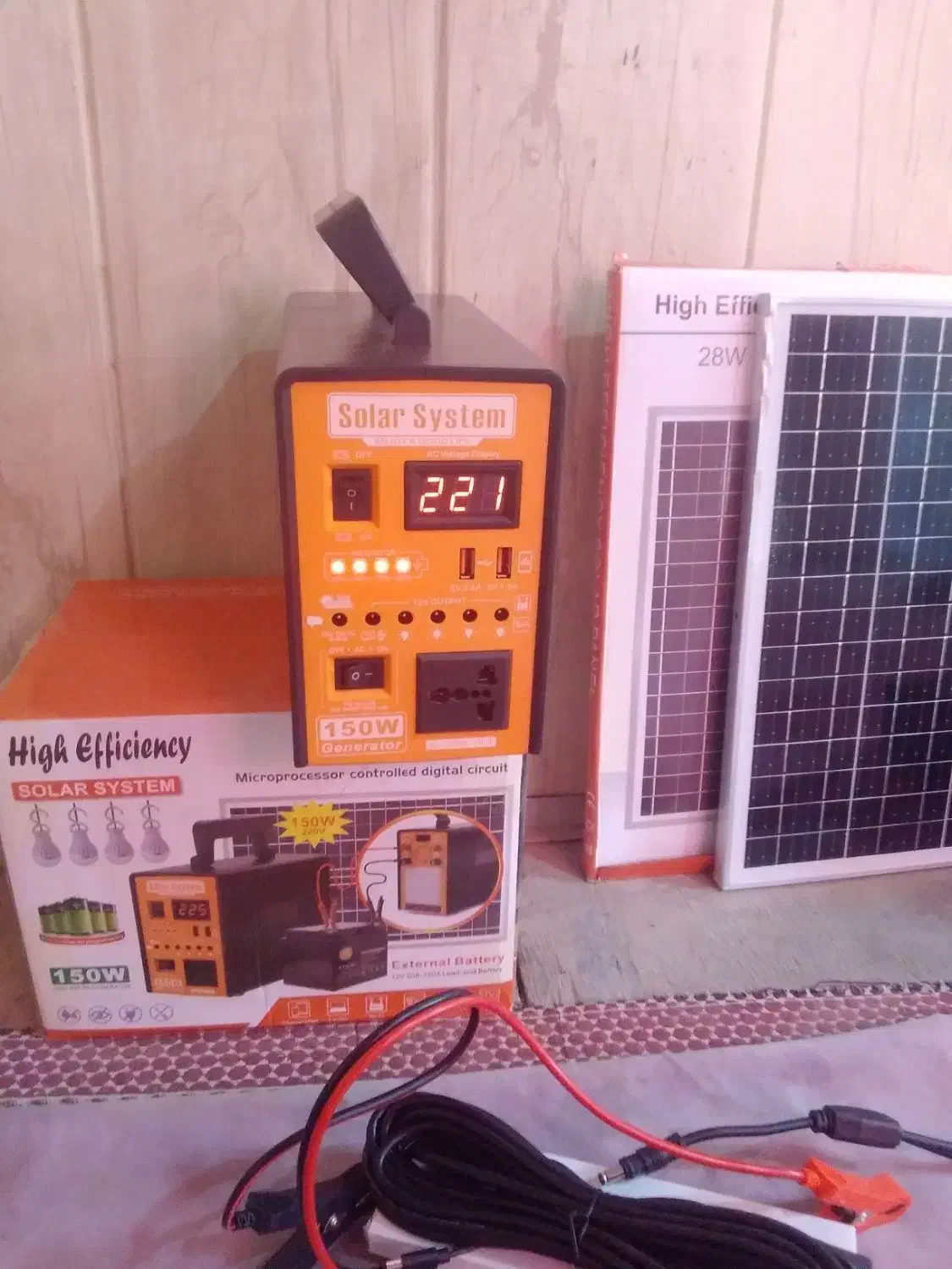 پکیج دستگاه تولیدو ذخیره برق خورشیدی ۱۵۰ وات|سایر لوازم برقی|برازجان, |دیوار