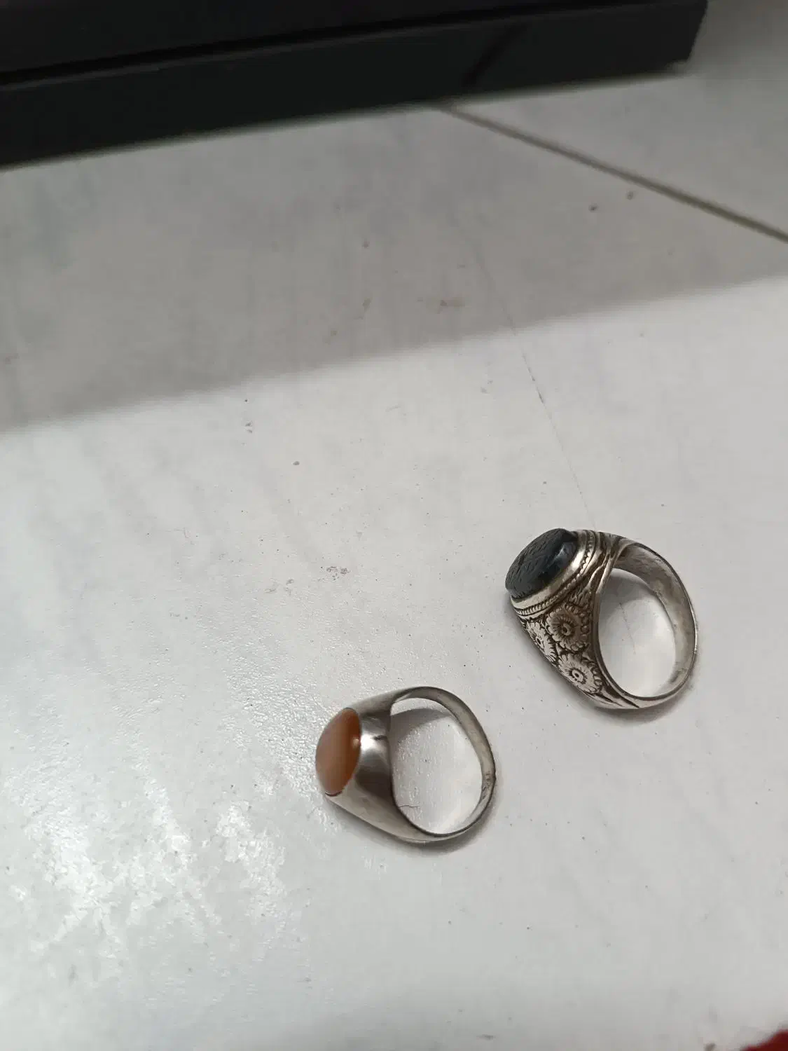 دوتاانگشتر قدیمی قیمت مناسب نقره|جواهرات|تهران, کوثر|دیوار