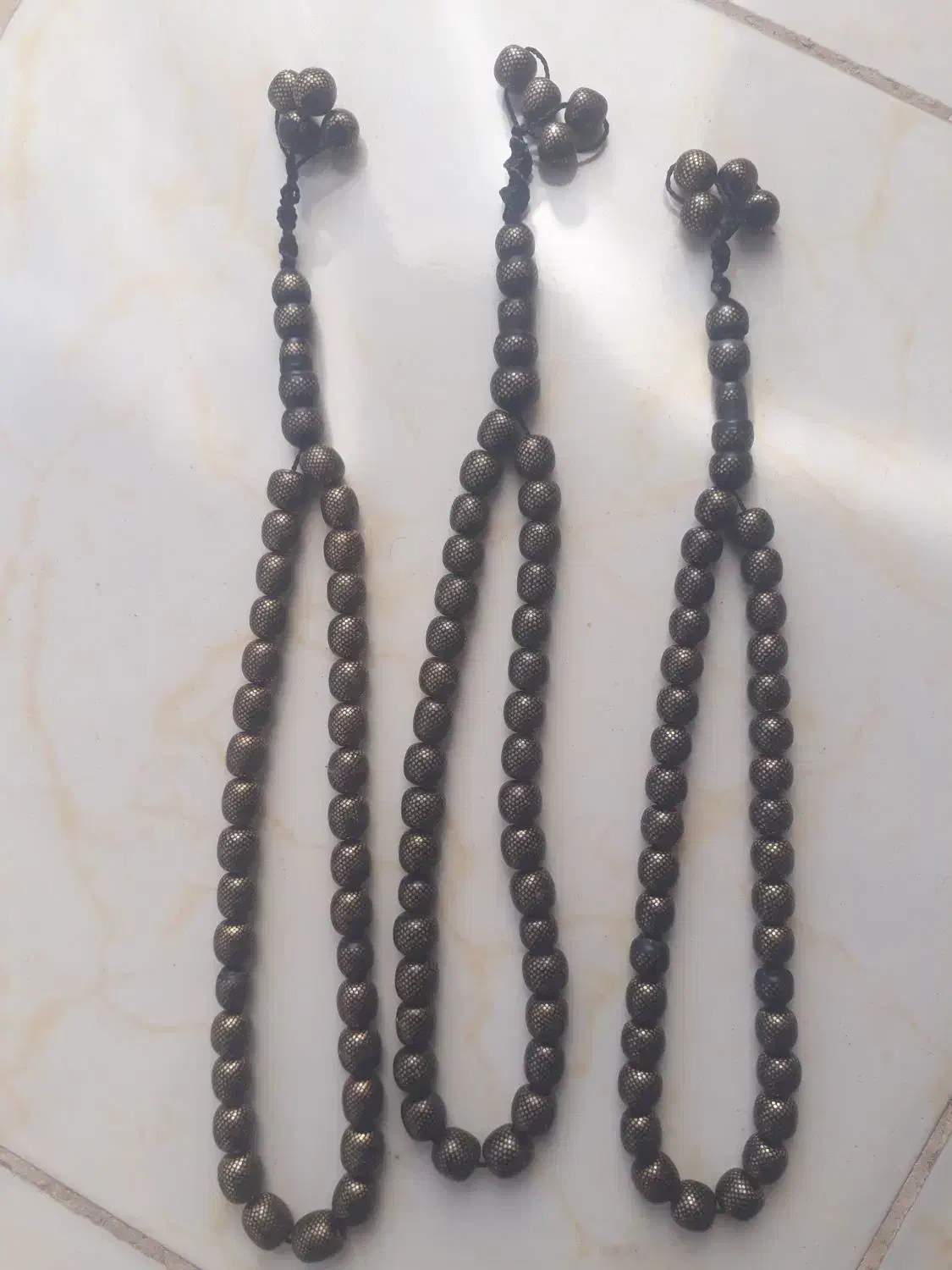 تسبیح برنج کوب 17 ردیفه و 21 ردیفه|کلکسیون اشیاء عتیقه|سبزوار, مدرس|دیوار