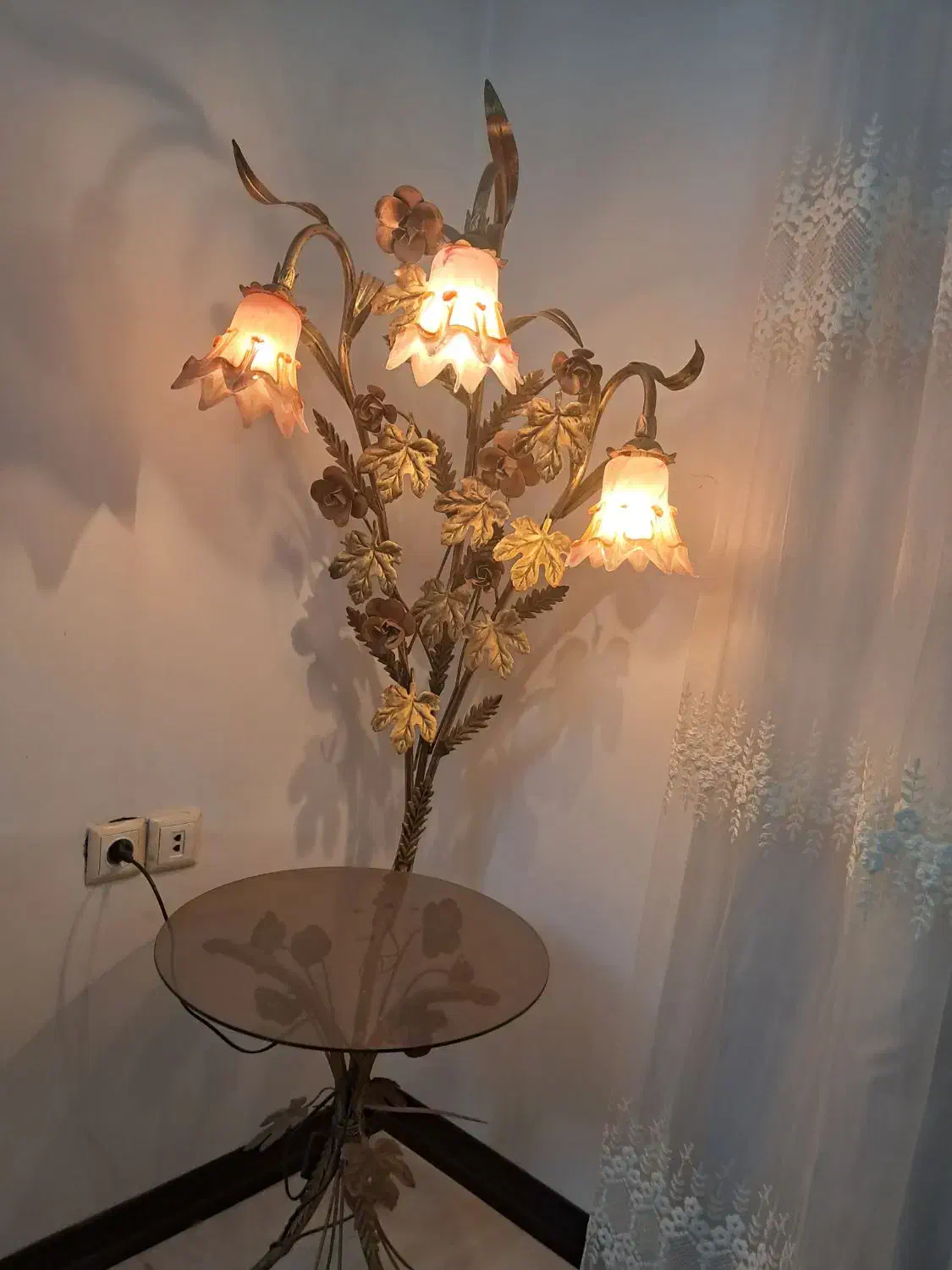 آباژور برنزی|چراغ خواب و آباژور|شیراز, نصر|دیوار