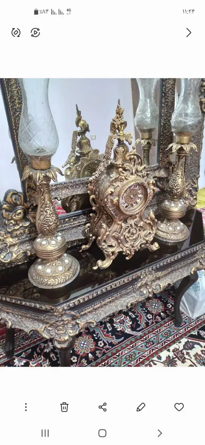 آینه وکنسول زیبا|بوفه، ویترین، کنسول|ایلام, |دیوار